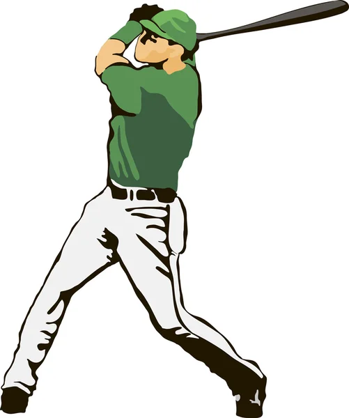Jogador de basebol. Ilustração vetorial — Vetor de Stock