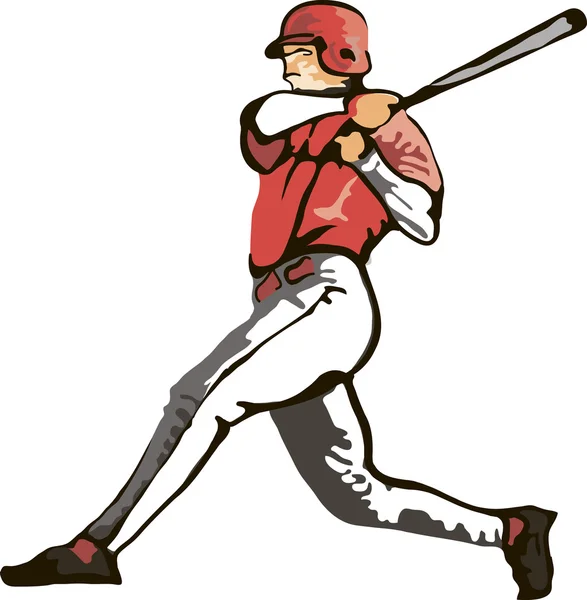 Baseballspelare. Vektorillustration — Stock vektor