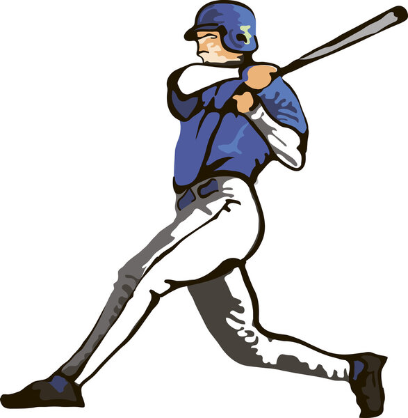 Baseball player. Vector illustration