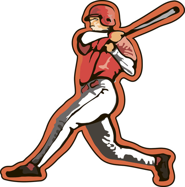 Baseball player. Vector illustration