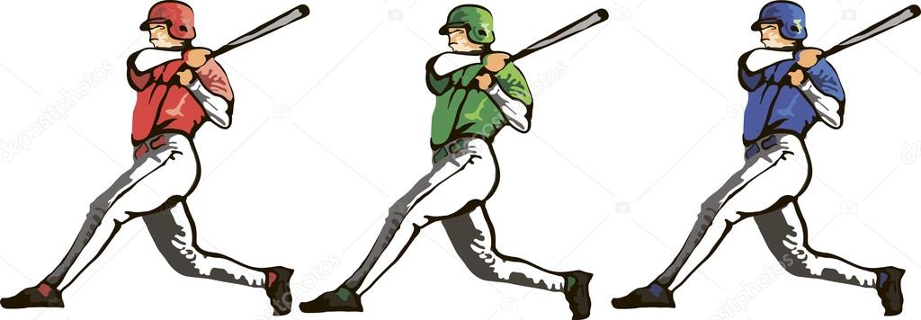 Baseball player. Vector illustration