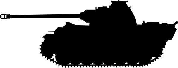 Panther. German silhouette  tank of World War II — Stock Vector