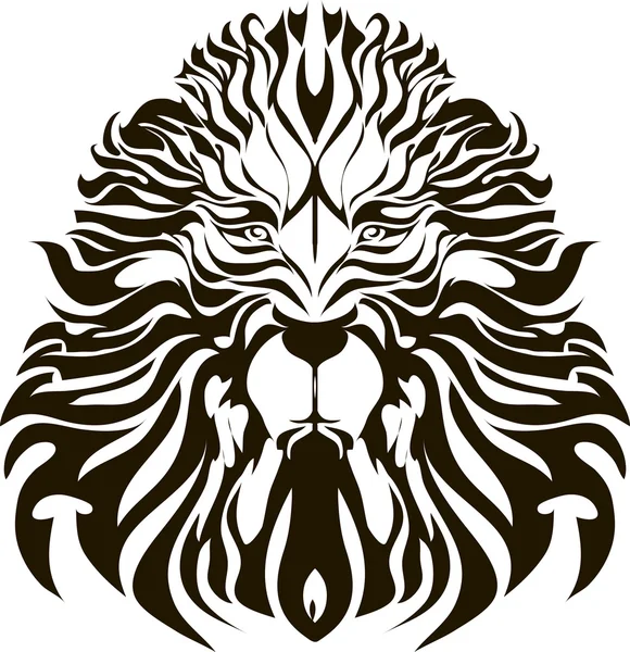 Löwenkopfvektor — Stockvektor