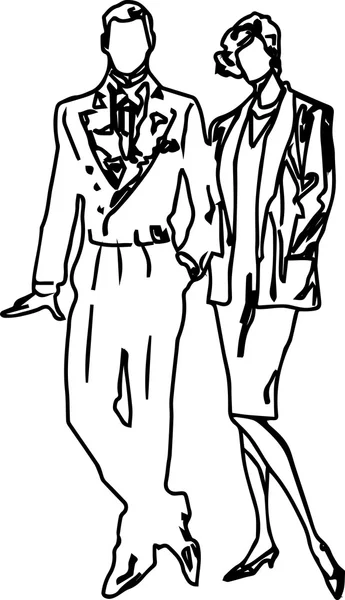 ชายและหญิง คู่เวกเตอร์ — ภาพเวกเตอร์สต็อก