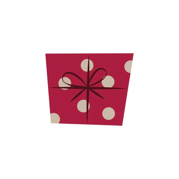 Christmas Present Flat Vector Illustration — Stock Vector