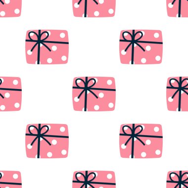 Renkli Noel Sunar Kusursuz Tekrarlama Deseni.