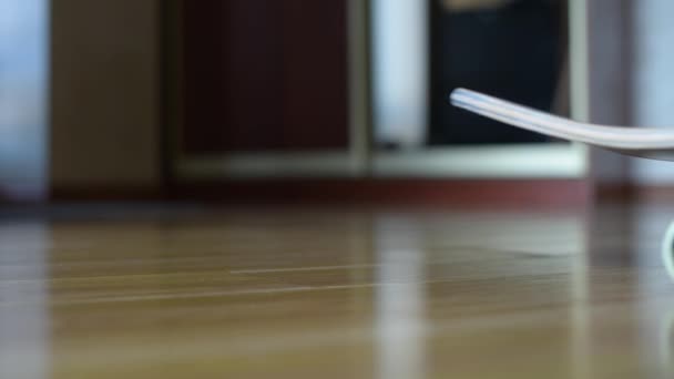 Close-up of a skateboard that enters the frame. — Stock Video