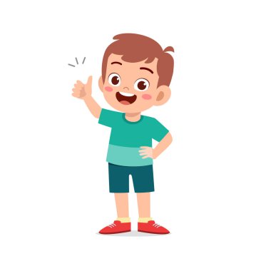 Küçük çocuk el hareketi ile kabul etti.