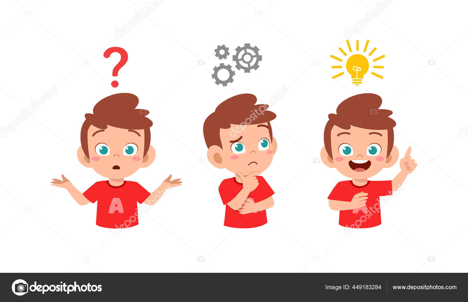 Cartoon boy thinking Vector Art Stock Images | Depositphotos Cartoon boy thinking Vector Art Stock Images | Depositphotos