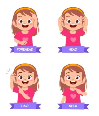 Mutlu şirin kız vücut vücut çalışmasına gidiyor.