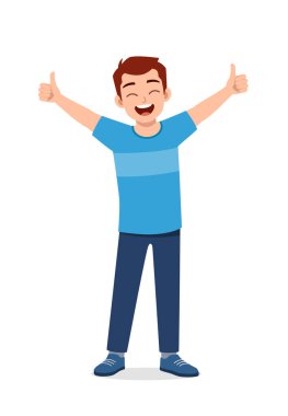 young good looking man doing thumb up pose