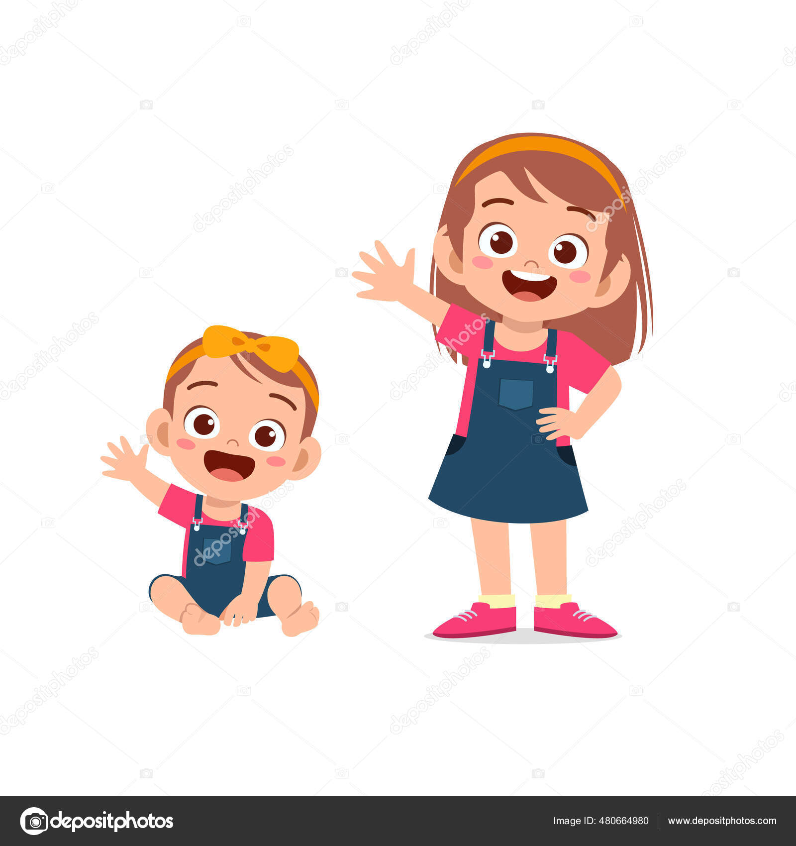 Niños despidiéndose imágenes de stock de arte vectorial | Depositphotos Niños despidiéndose imágenes de stock de arte vectorial | Depositphotos