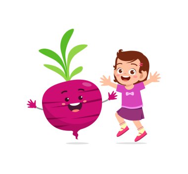 Sevimli küçük kız kök salmış duruyor.