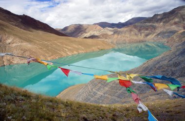  Göl ile turkuaz su, Tibet