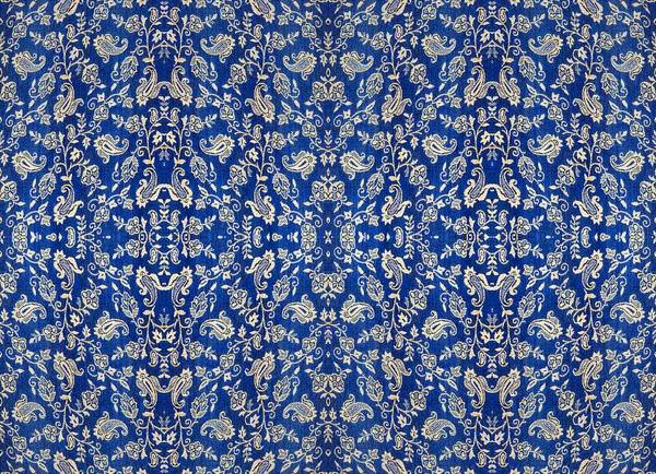 Floral pattern on the fabric, repeating fragments — Stock Photo, Image