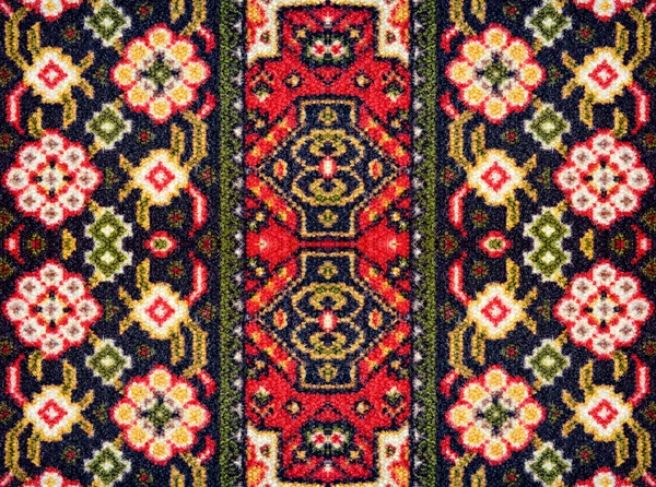 Un motif d'éléments floraux et géométriques pour tapis, literie — Photo