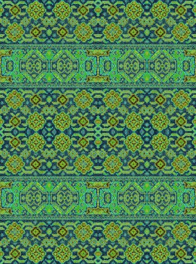  Bir desen çiçek ve geometrik öğeleri için halı, yatak takımları