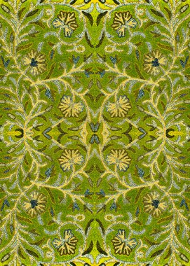  Parlak işlemeli yatak örtüsü