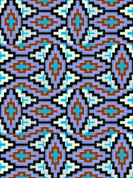 The pattern on fabric, handmade — Stock Photo, Image