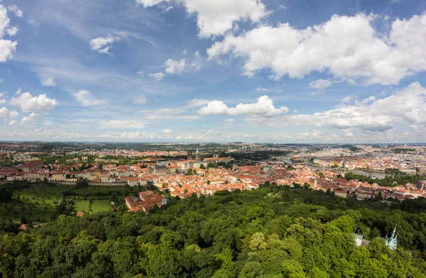 Wonderful View To The City Of Prague From Petrin Observation Tower In Czech Republic — Stock Photo, Image