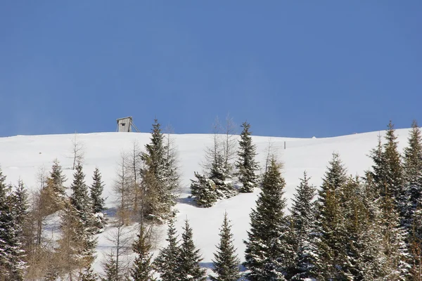 Winter Landscape On Gold Corner 2142m, Spittal, Каринтия, Австрия — стоковое фото