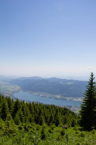 View To Lake Ossiach From Gerlitzen — Stock Photo, Image