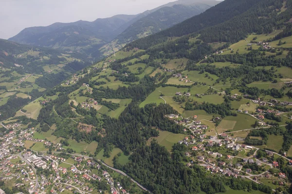 Flightseeing Tour Carinthia Radenthein Priedröf St. Peter Mitterberg Bird's-Eye View — Stock Photo, Image