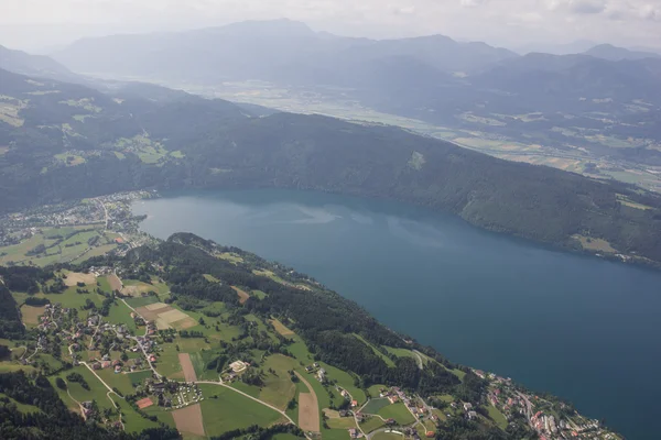 Flightseeing Tour Carinthia Lake Millstatt Bird 's Eye View — стоковое фото