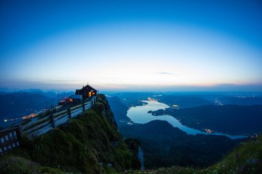 View To Lake Mondsee & Gates Of Heaven From Schafbergspitze 1.783m At Sunset
