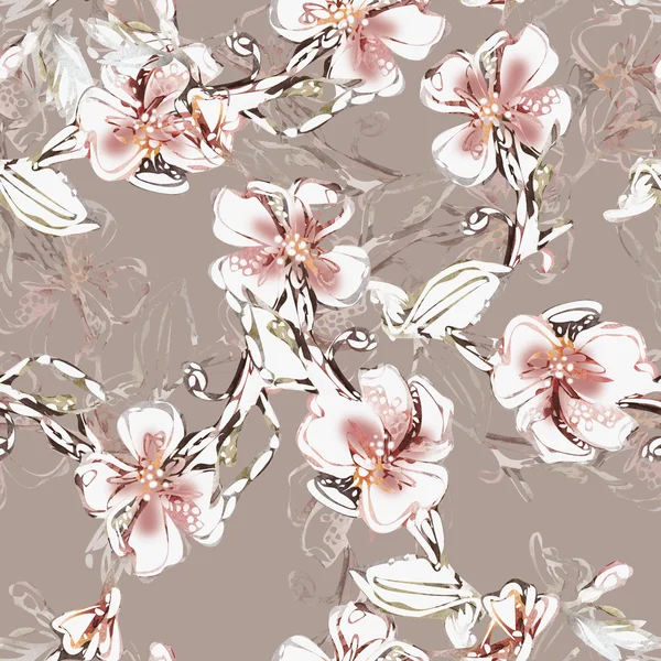 Våren blomma seamless mönster — Stockfoto