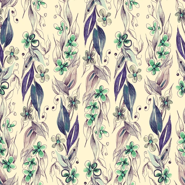 Seamless Pattern with Floral Elements — Stock Photo, Image
