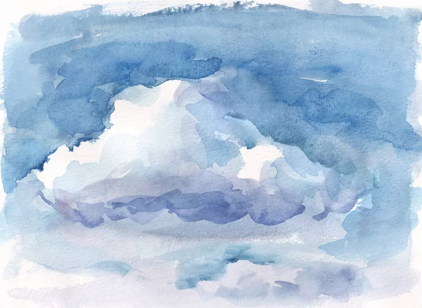 Watercolor Sky with Cloud — Stock Photo, Image