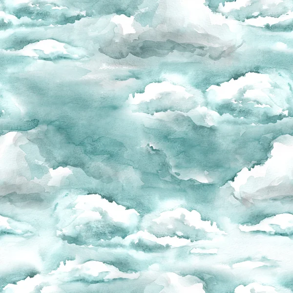 하늘 수채화 원활한 패턴 — 스톡 사진