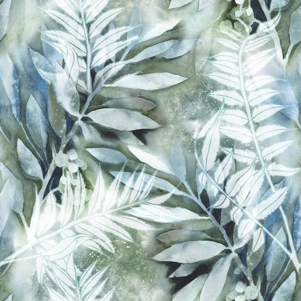 Watercolor Leaves Seamless Pattern — Stock Photo, Image