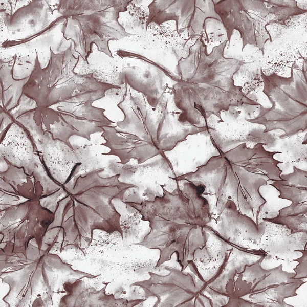 カエデの葉のシームレスなパターン ストックフォト