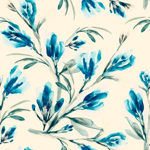 Summer flowers seamless pattern — Stock Photo, Image