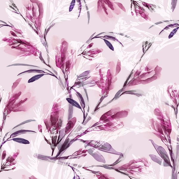 Summer flowers seamless pattern — Stock Photo, Image