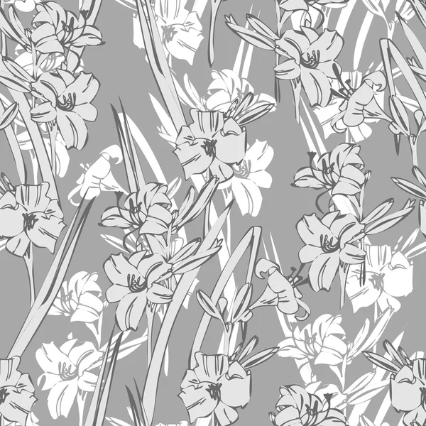 Białe lilie wzór — Zdjęcie stockowe