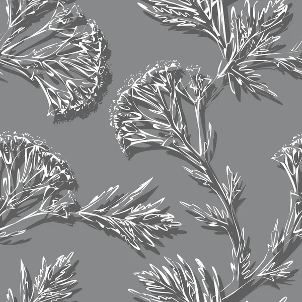 Tansy virágok Seamless Pattern Stock Fotó