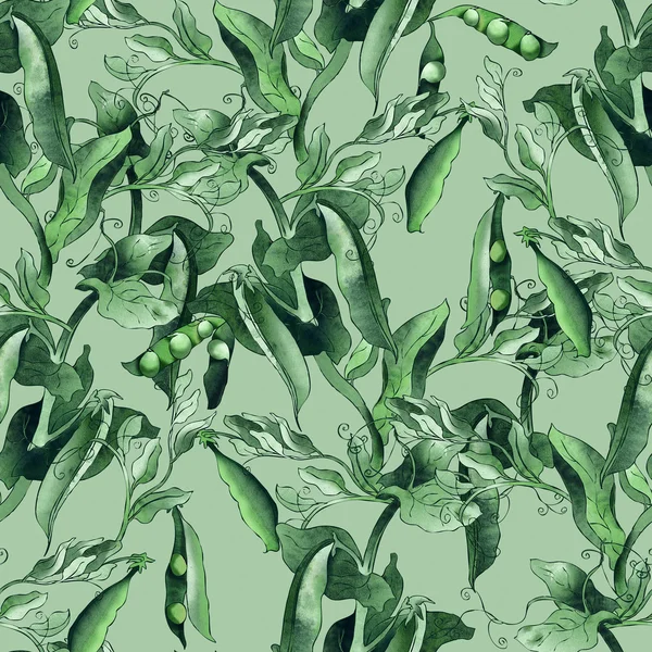 Peas Seamless Pattern — Stock Photo, Image