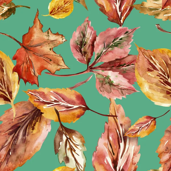 Autumn Leaves Seamless Pattern — Stock Photo, Image