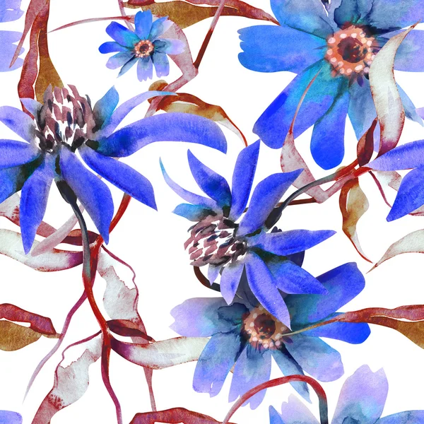 Blue Flower Seamless Pattern — Stock Photo, Image