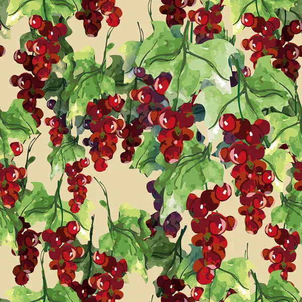 Röda vinbär seamless mönster — Stockfoto