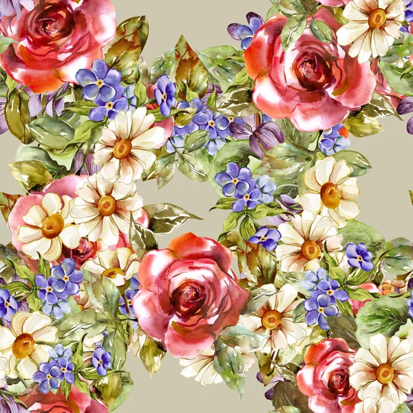 Flowers Seamless Pattern — Stock Photo, Image