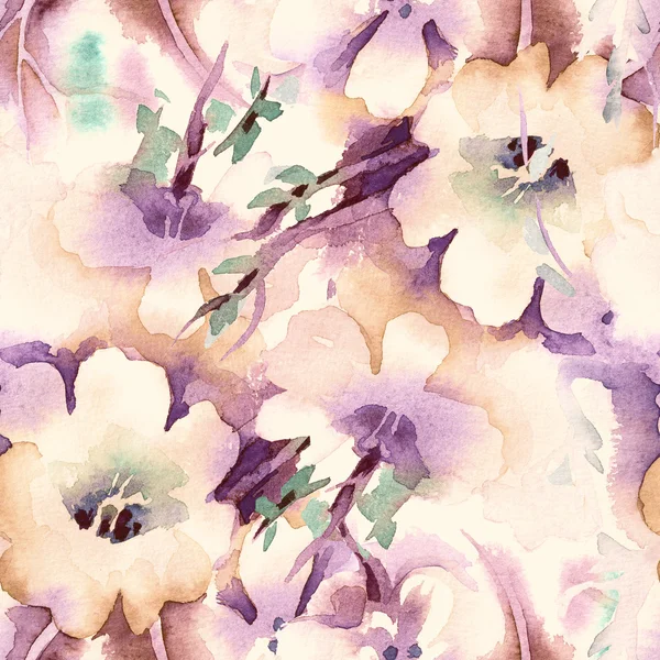 花のシームレスなパターン — ストック写真