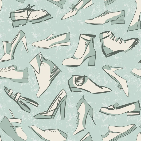 靴のシームレスなパターン — ストック写真