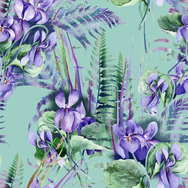 Viola Seamless Pattern — Stock Photo, Image