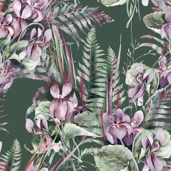 Viola Seamless Pattern — Stock Fotó