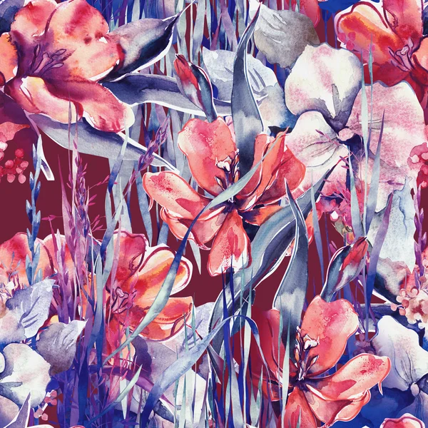 봄 꽃 원활한 패턴 — 스톡 사진