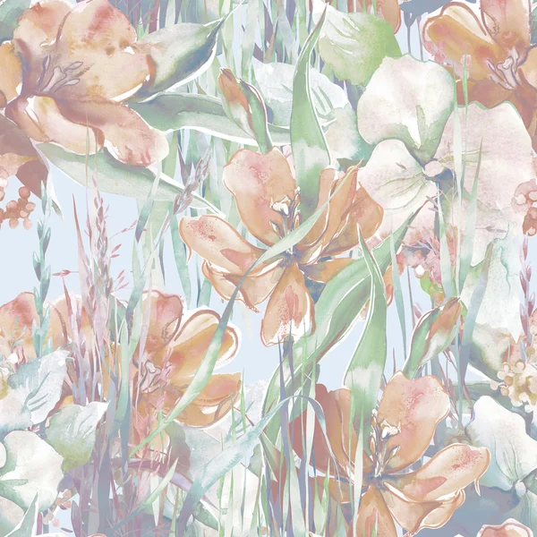 Våren blommor seamless mönster — Stockfoto